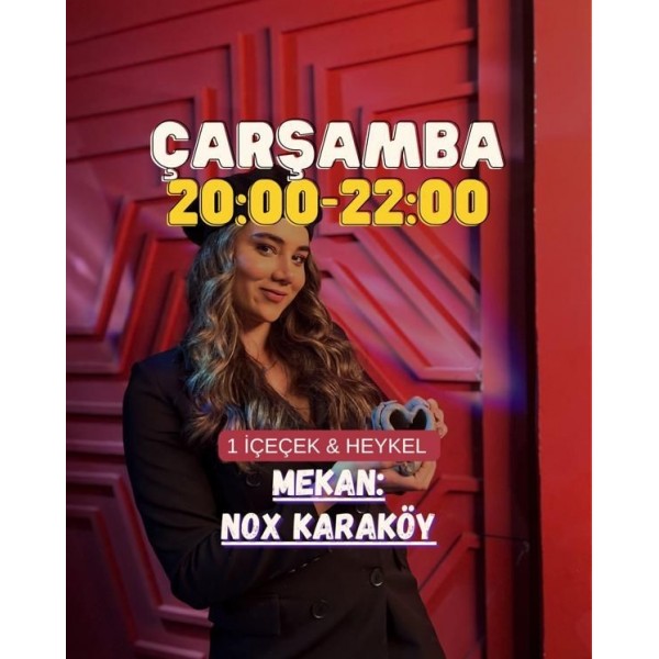 3 Mayıs Çarşamba NOX Karaköy 20:00 - 22:00 Heykel Workshopu Bileti